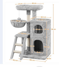 Gray Cat Tree Tower