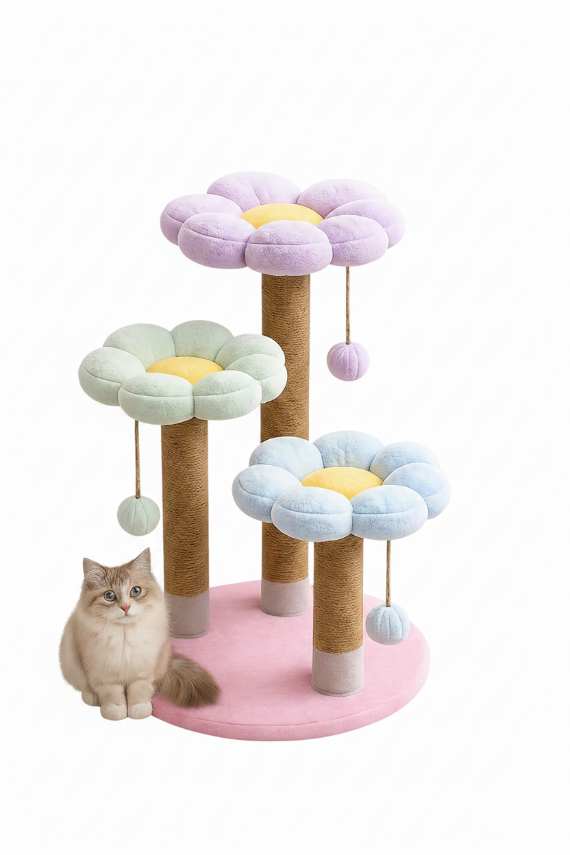 Triple Bloom Cat Scratcher