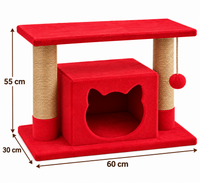 Red Cozy Cat Tree